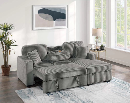 2PC Convertible Sectional with Storage Chaise