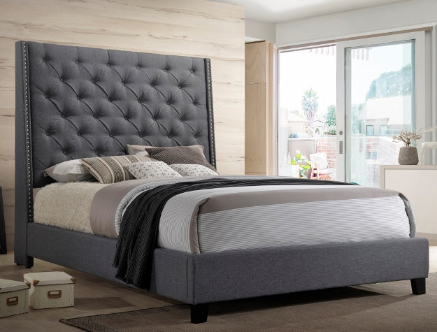 Upholstered Tufted Bed