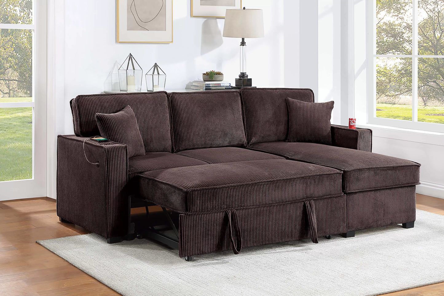 Convertible Sectional with Storage Chaise