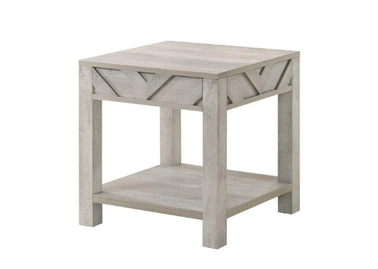 3PC Distressed Antique White Table Set