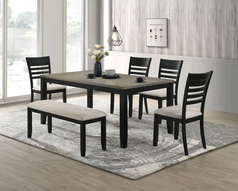 6PC Two Tone Dining Set