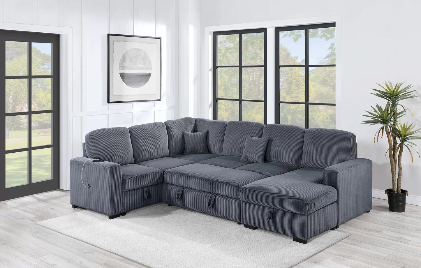 4PC Convertible Sectional
