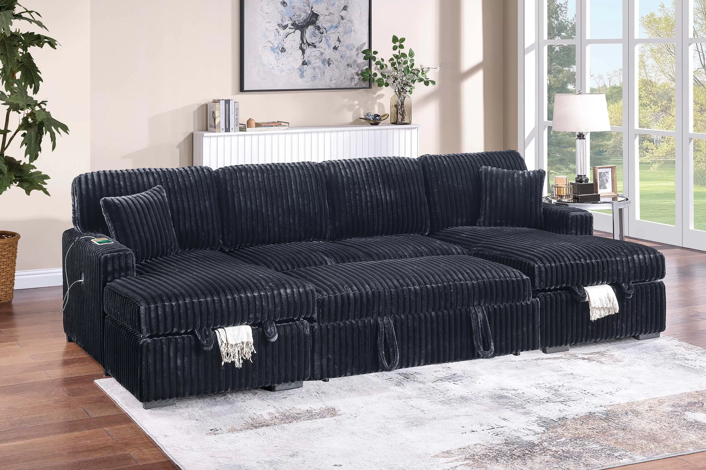 3PC Convertible Sectional
