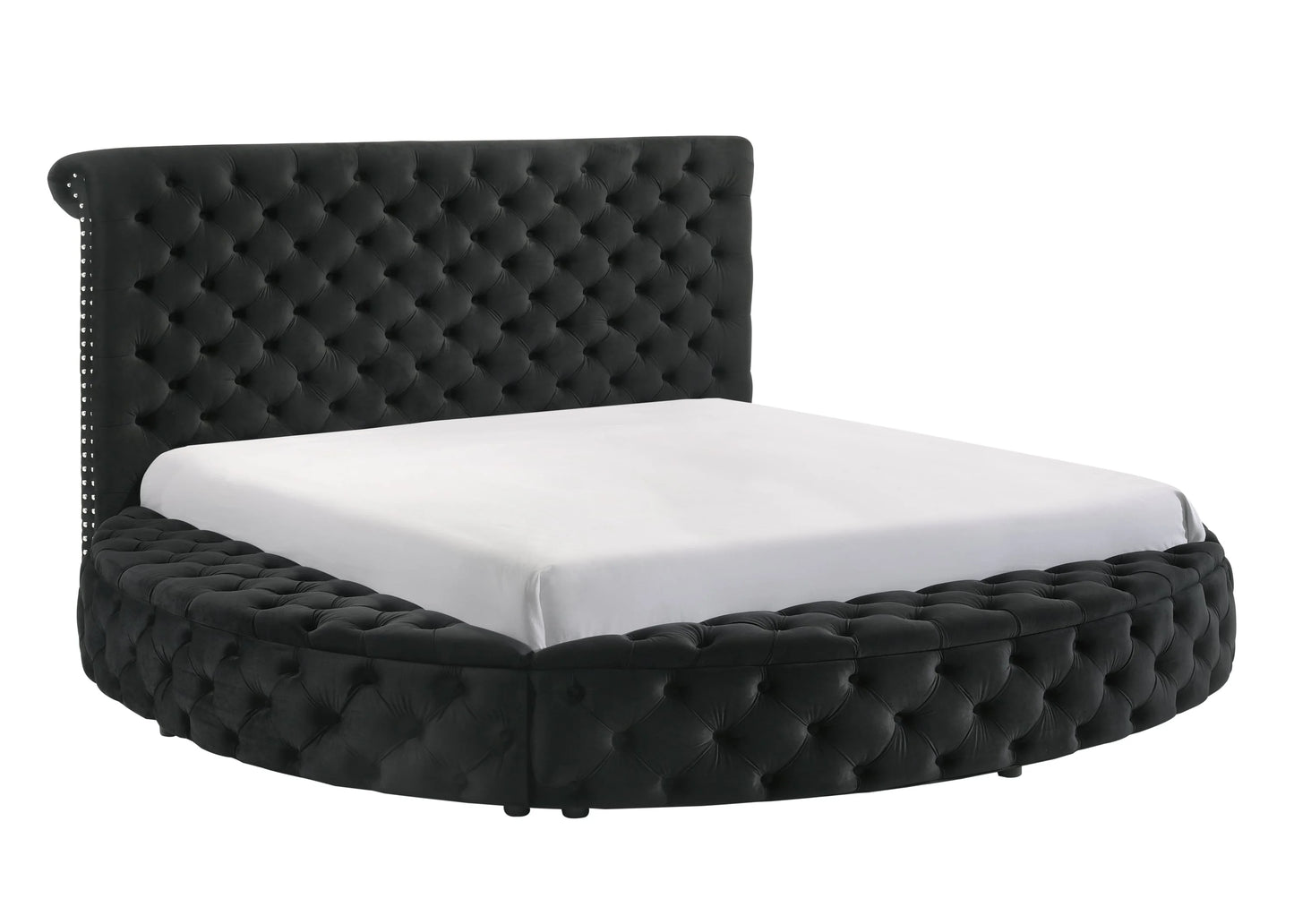 Tufted Upholstered Velvet Storage Bed
