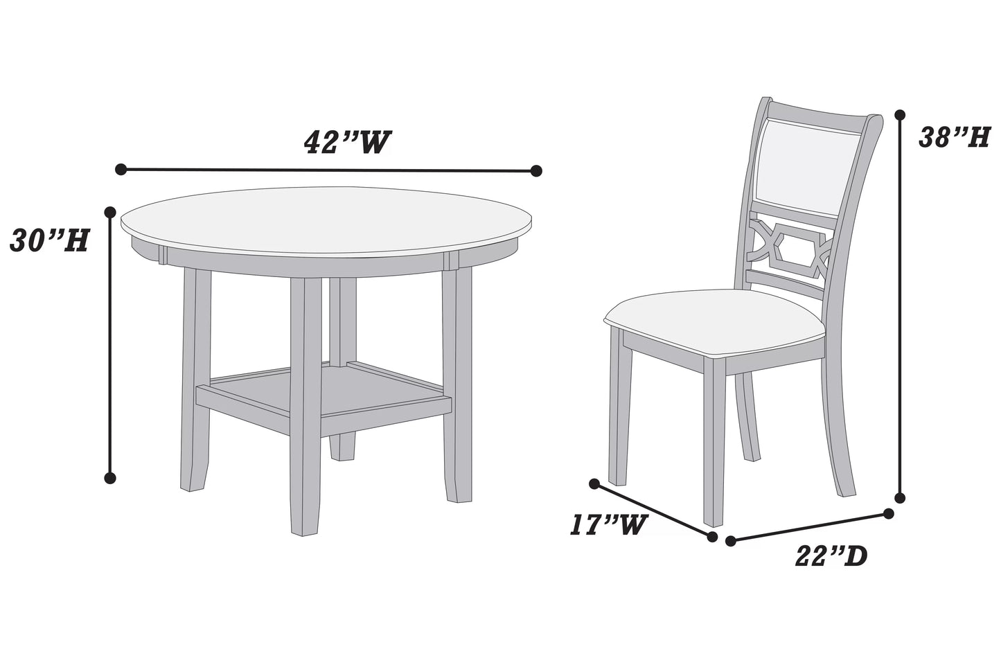 5PC Dining Set