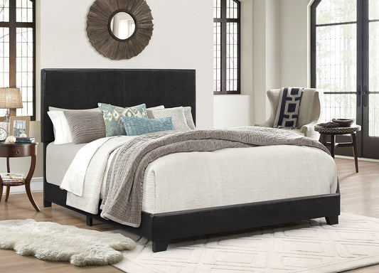 Black Upholstered Contemporary Bed
