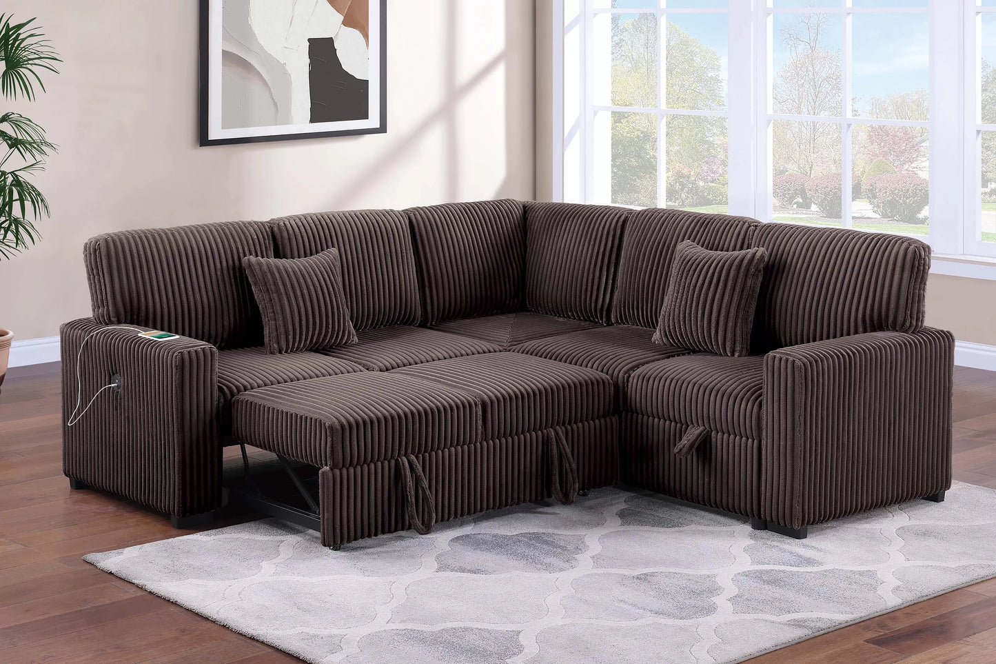 3PC Convertible Sectional