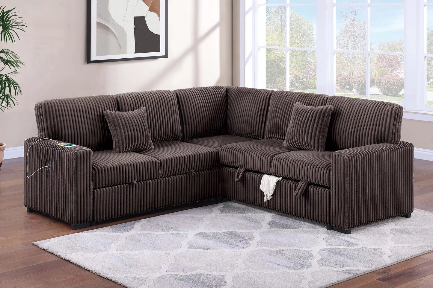 3PC Convertible Sectional