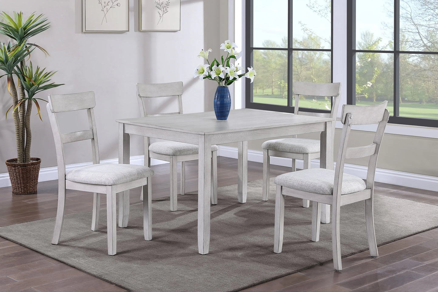 5PC Farmhouse Style Dining Set