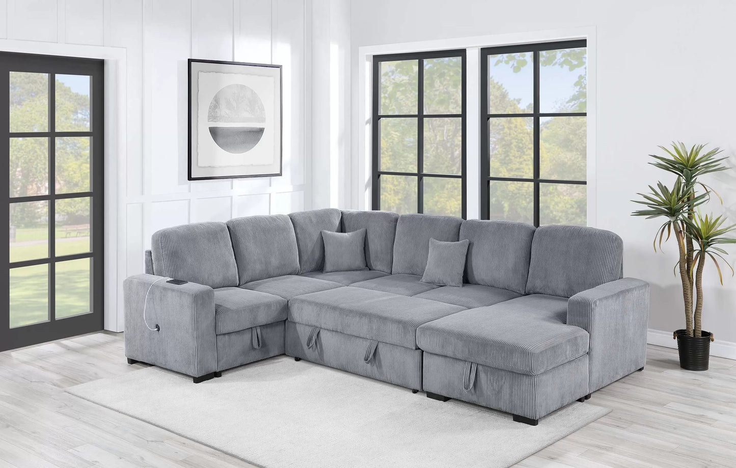 4PC Convertible Sectional