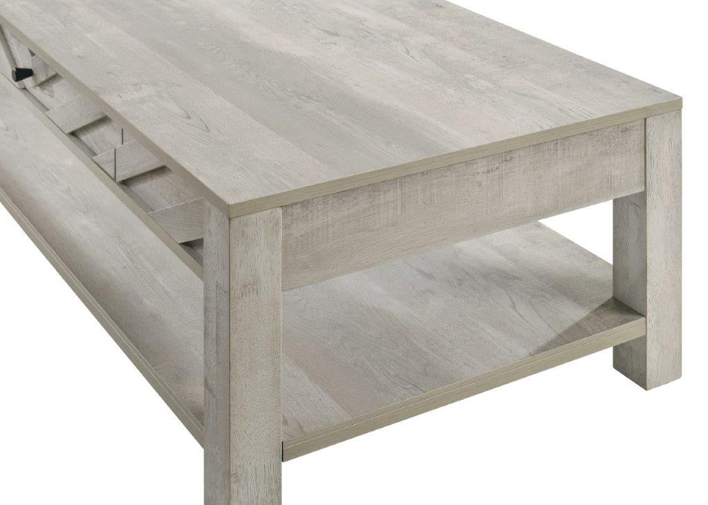 3PC Distressed Antique White Table Set