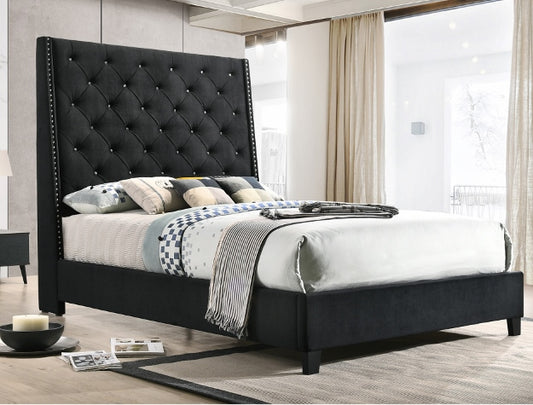 Upholstered Tufted Bed