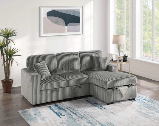 2PC Convertible Sectional with Storage Chaise