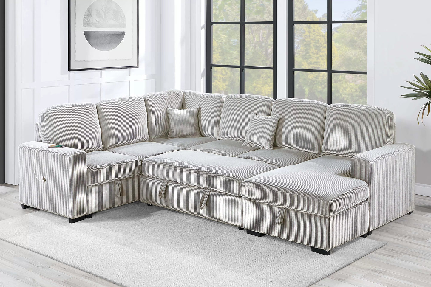 4PC Convertible Sectional