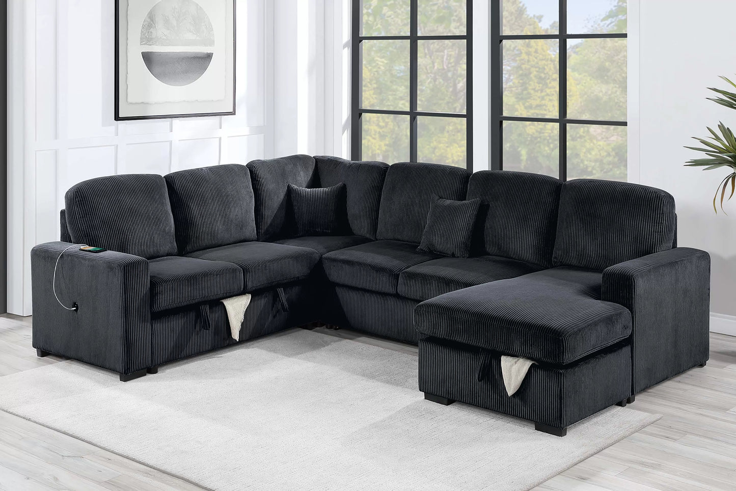 4PC Convertible Sectional