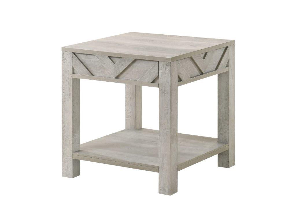 3PC Distressed Antique White Table Set